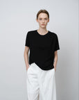 Tencel - Acetate Blend Pleated Tee - UNIQUE ATTRACTION