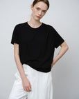 Tencel - Acetate Blend Pleated Tee - UNIQUE ATTRACTION