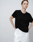 Tencel - Acetate Blend Pleated Tee - UNIQUE ATTRACTION