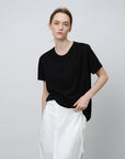 Tencel - Acetate Blend Pleated Tee - UNIQUE ATTRACTION