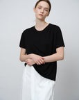 Tencel - Acetate Blend Pleated Tee - UNIQUE ATTRACTION