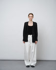 Tencel - Wool Blend Straight Leg Pants - UNIQUE ATTRACTION