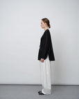 Tencel - Wool Blend Straight Leg Pants - UNIQUE ATTRACTION