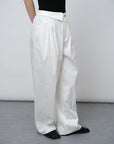 Tencel - Wool Blend Straight Leg Pants - UNIQUE ATTRACTION