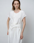 Viscose - Linen Blend Boucle Dress - UNIQUE ATTRACTION