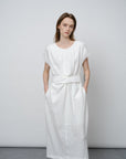 Viscose - Linen Blend Boucle Dress - UNIQUE ATTRACTION