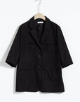 Wool - Blend Utility Blazer - UNIQUE ATTRACTION