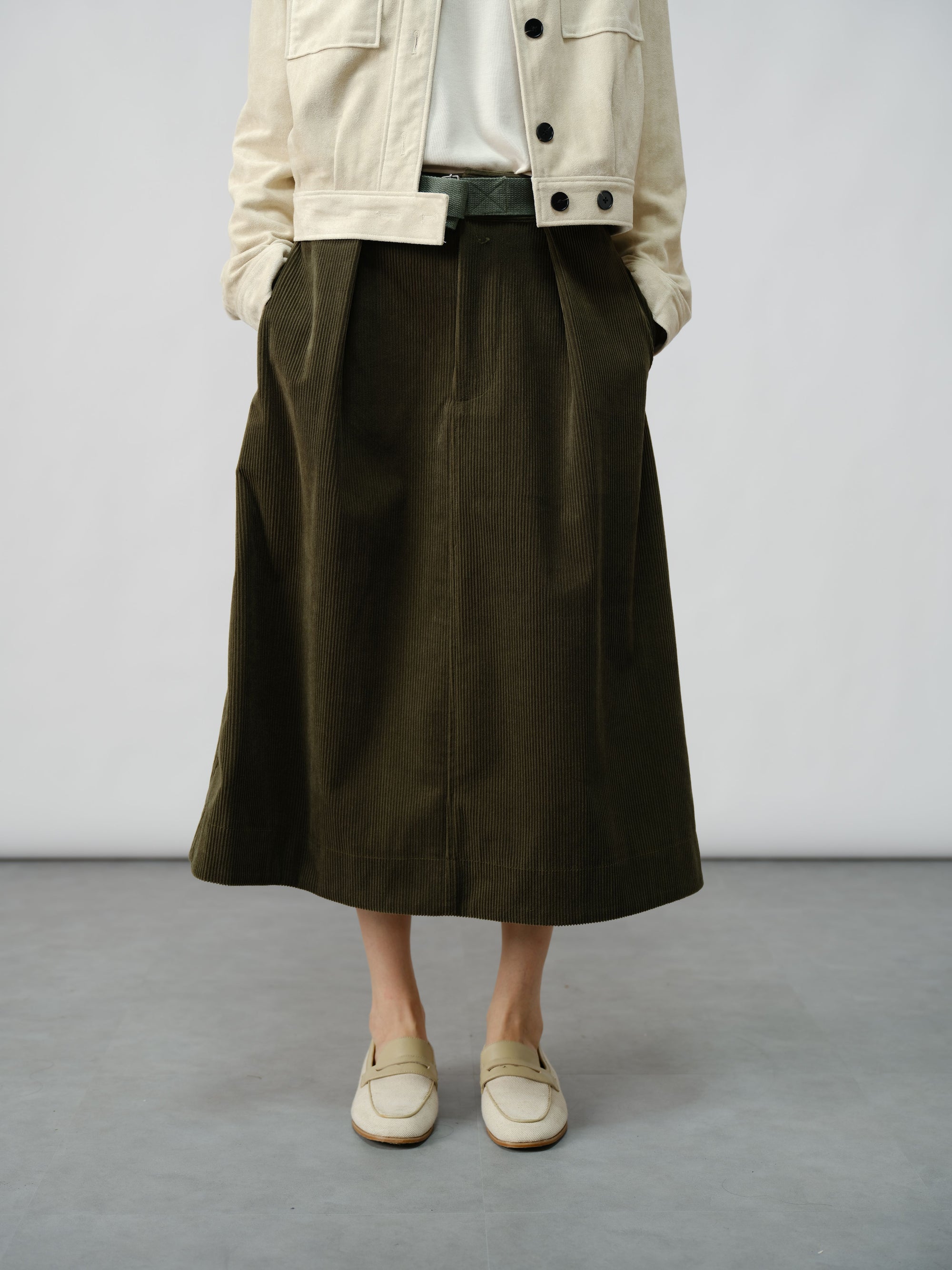 Corduroy A-Line Skirt