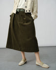Corduroy A-Line Skirt