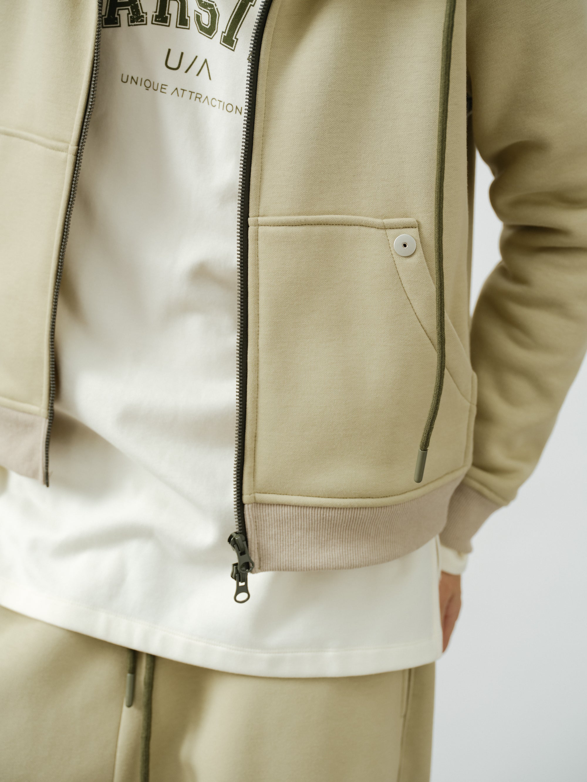 Cozy Contrast-Trim Hoodie