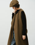 Modern Wool-Blend Long Vest