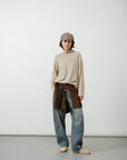 Double-Fleece Turtleneck Top