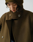 Cropped Wool Blend Peacoat