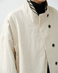 Relaxed Stand-Collar Coat