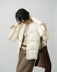 Scarf Collar Puffer Coat