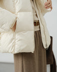 Scarf Collar Puffer Coat
