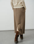 Relaxed Knit A-Line Skirt