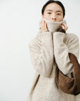 Scarf Collar Wool Knit Sweater