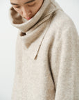 Scarf Collar Wool Knit Sweater