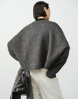 Asymmetric Wool Short Jacket