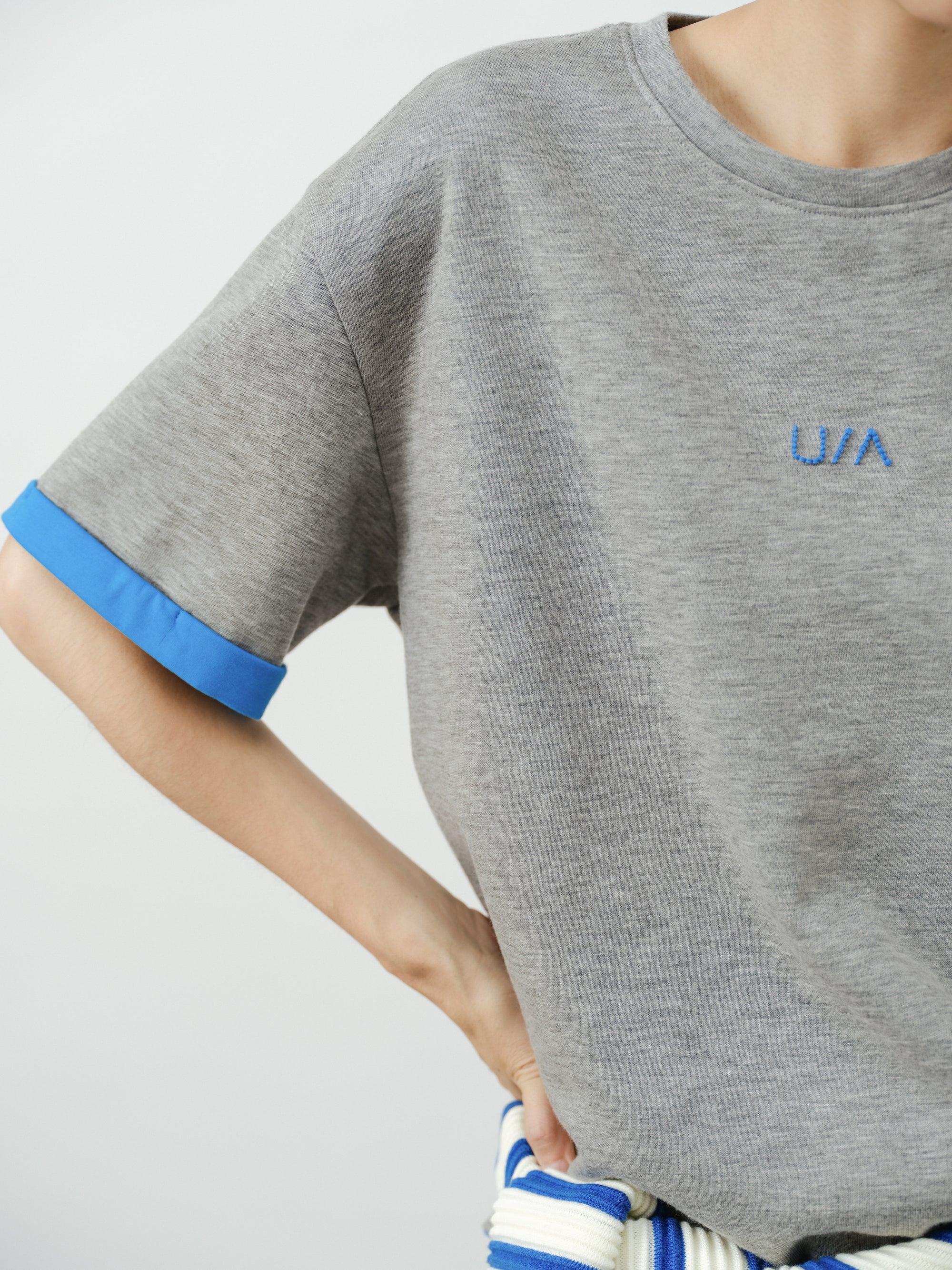 Contrast Cuff Logo Tee