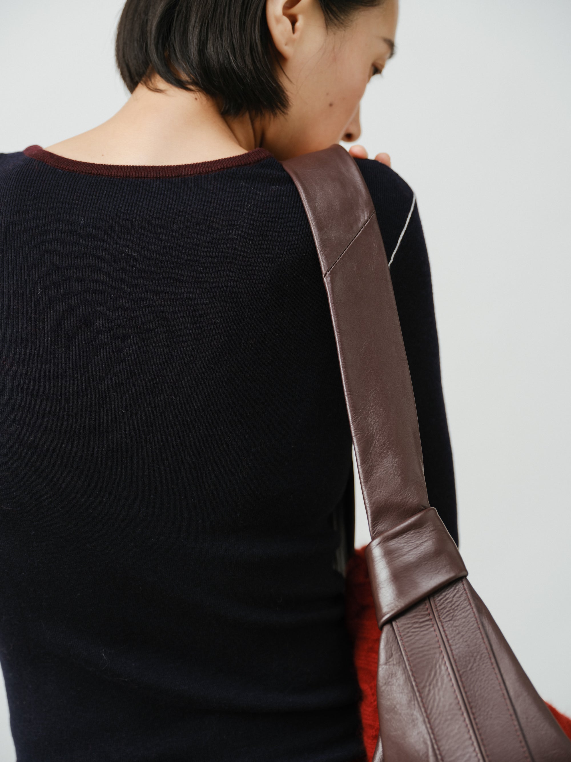 Contrast Cuff Knit Top