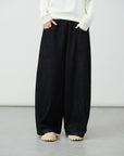 Full Elastic Waist Wide-Leg Jeans