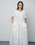 Casual Short-Sleeve Shift Dress