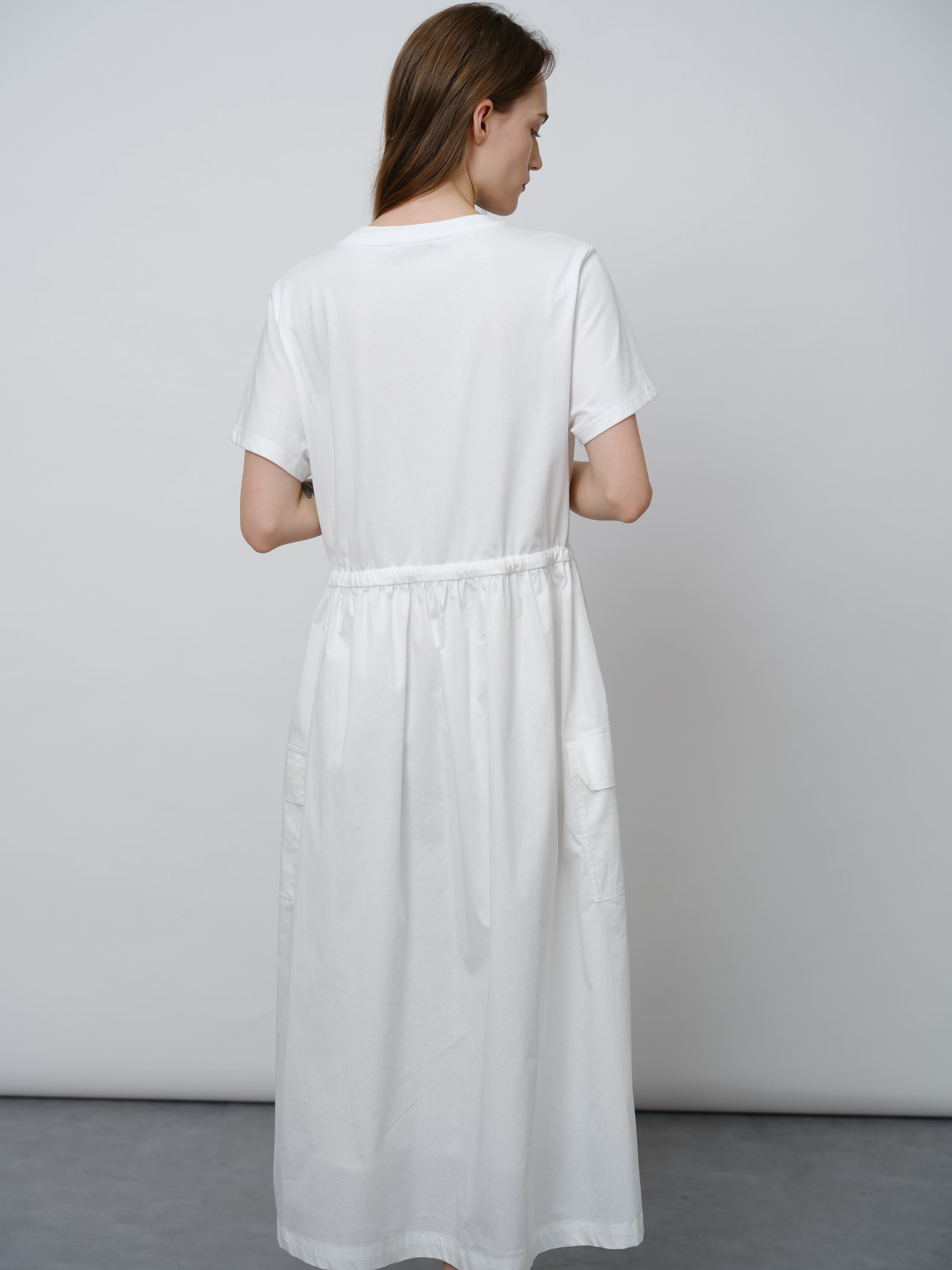 Casual Short-Sleeve Shift Dress