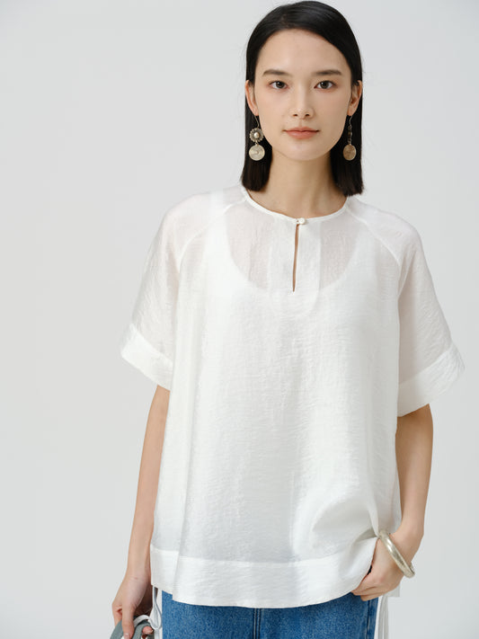 Jacquard Shine Relaxed Shirt