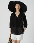 Boho Lace Linen Blouse