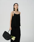 Elegant Pleated Tank Top