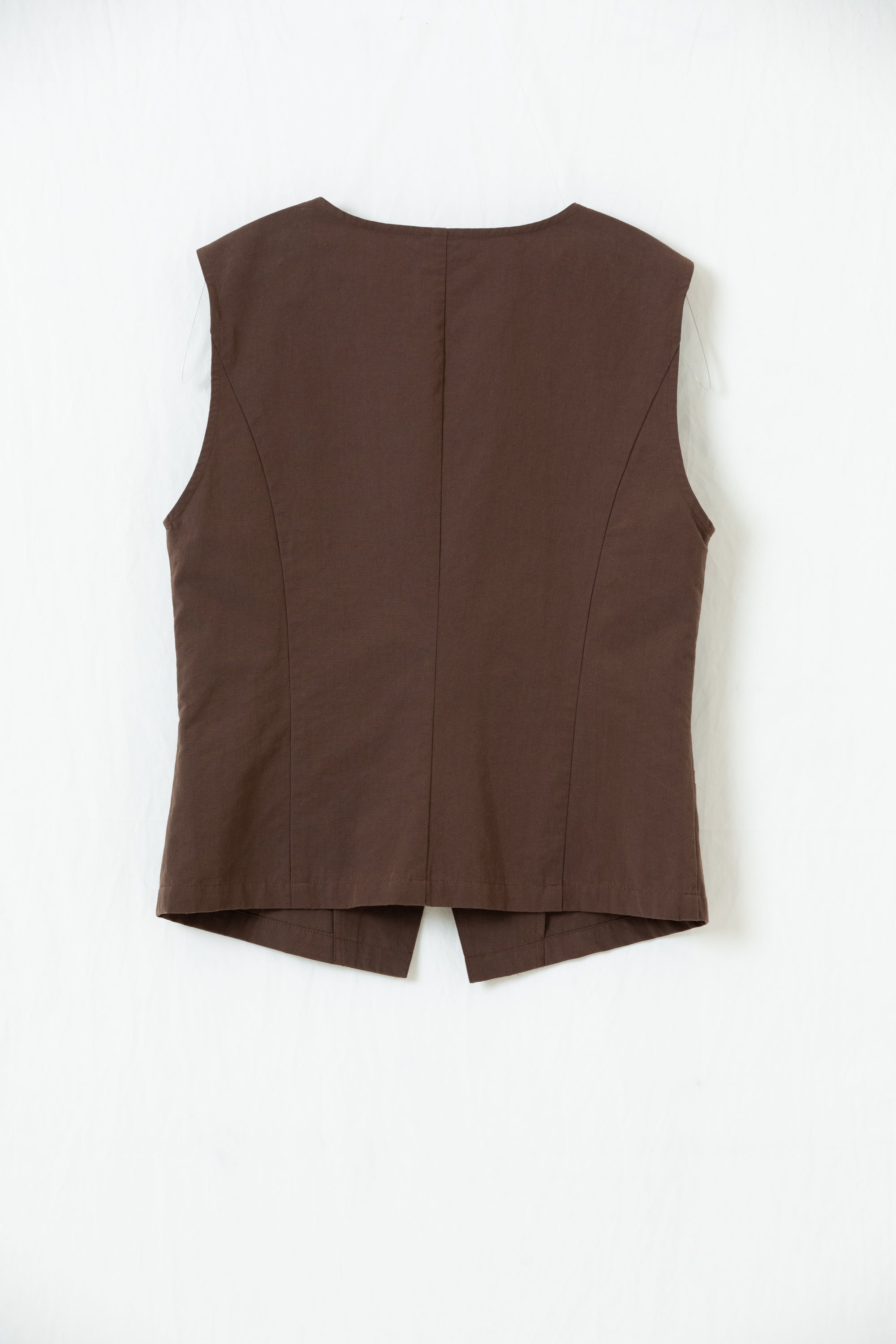 Asymmetry Linen Vest