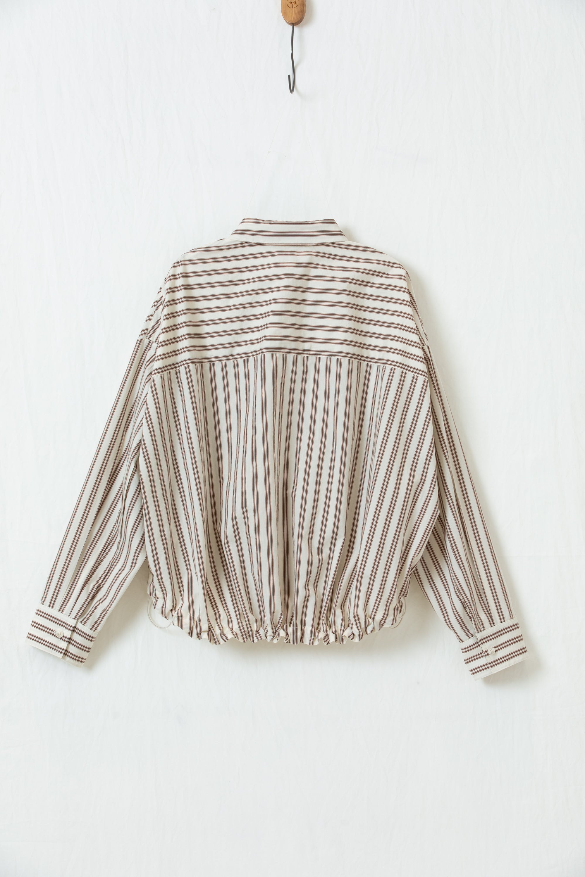 Relaxed Striped Drawstring Shirt