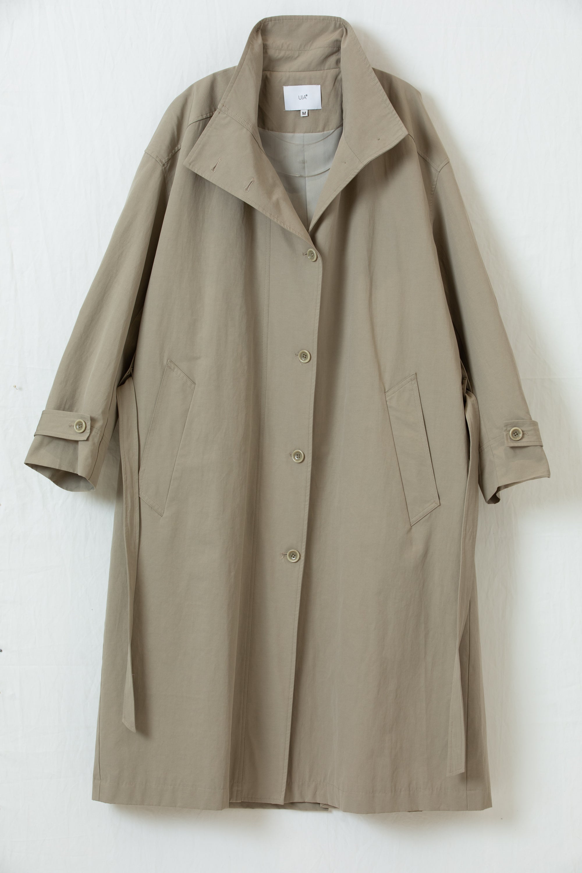 Wrinkle Texture Trench Coat