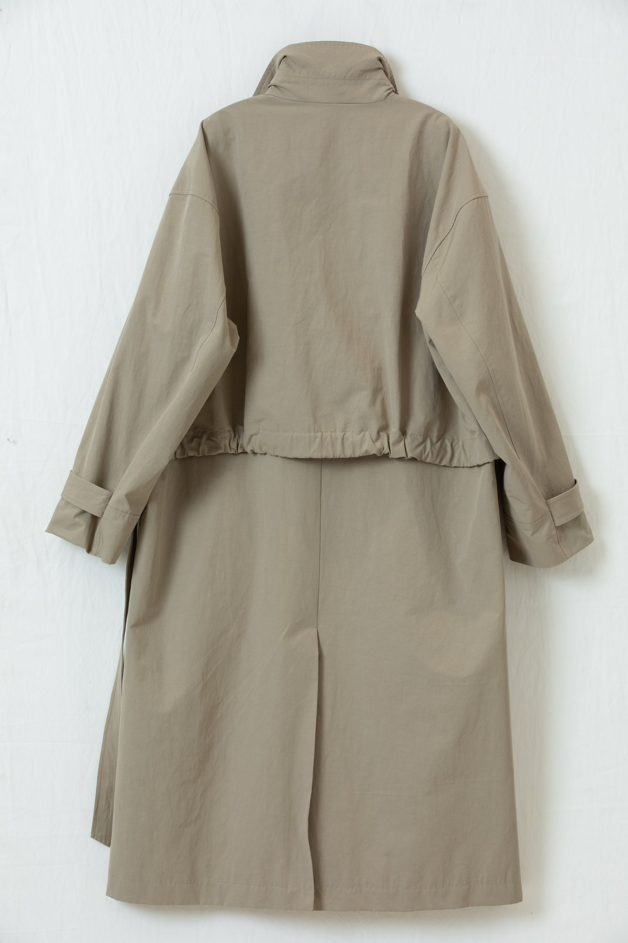 Wrinkle Texture Trench Coat