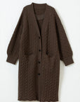 Classic Cable Knit Wool Cardigan