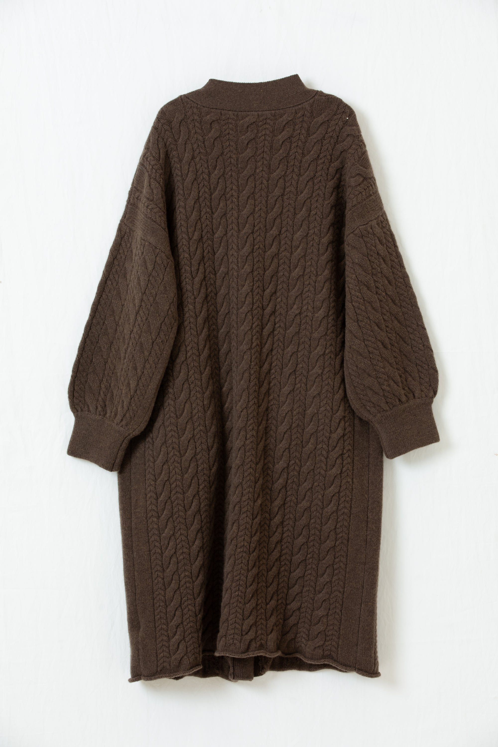 Classic Cable Knit Wool Cardigan