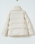 Scarf Collar Puffer Coat