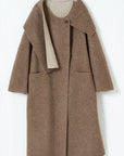 Scarf Collar Wool Coat