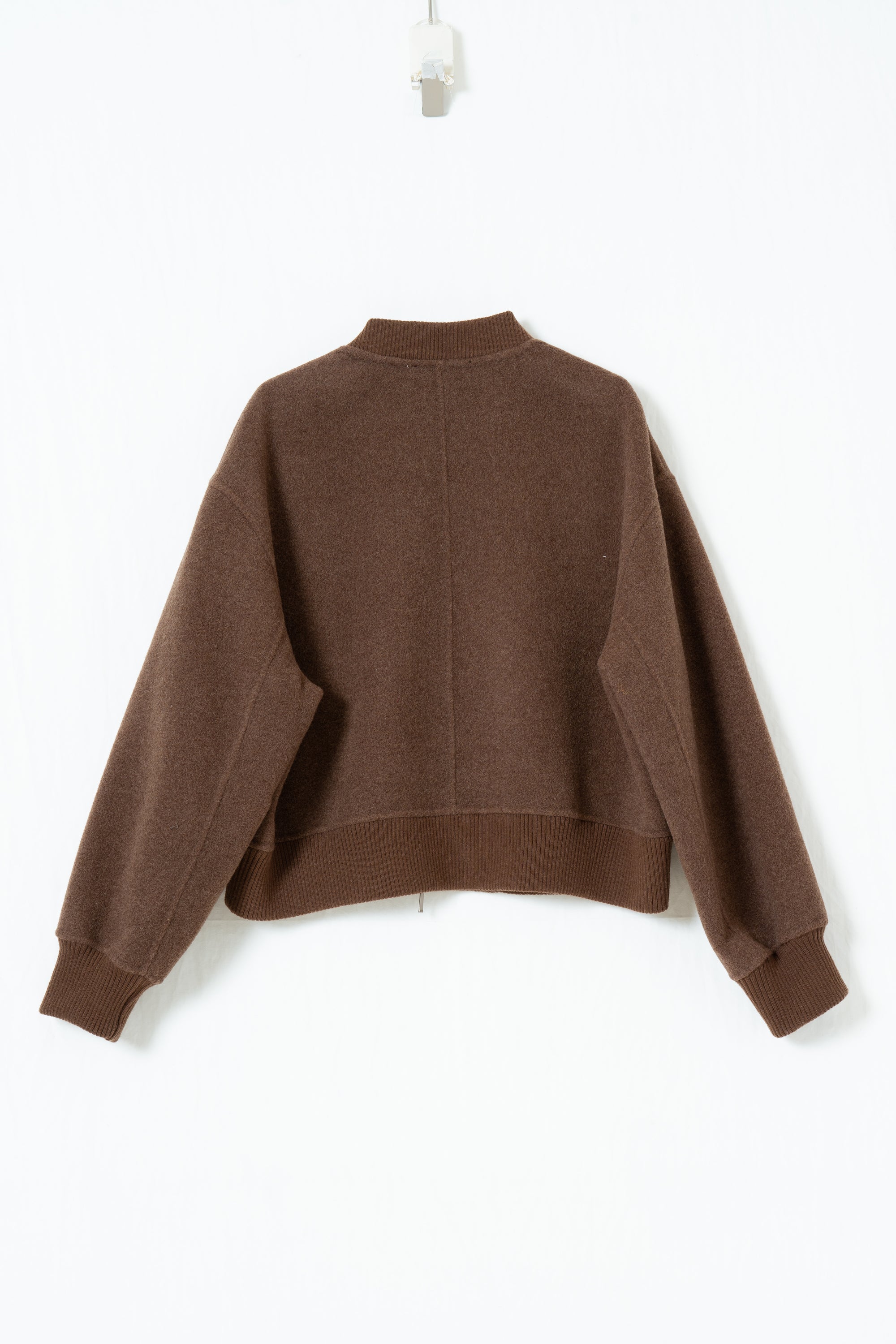 Cropped Wool Bomber Jacket