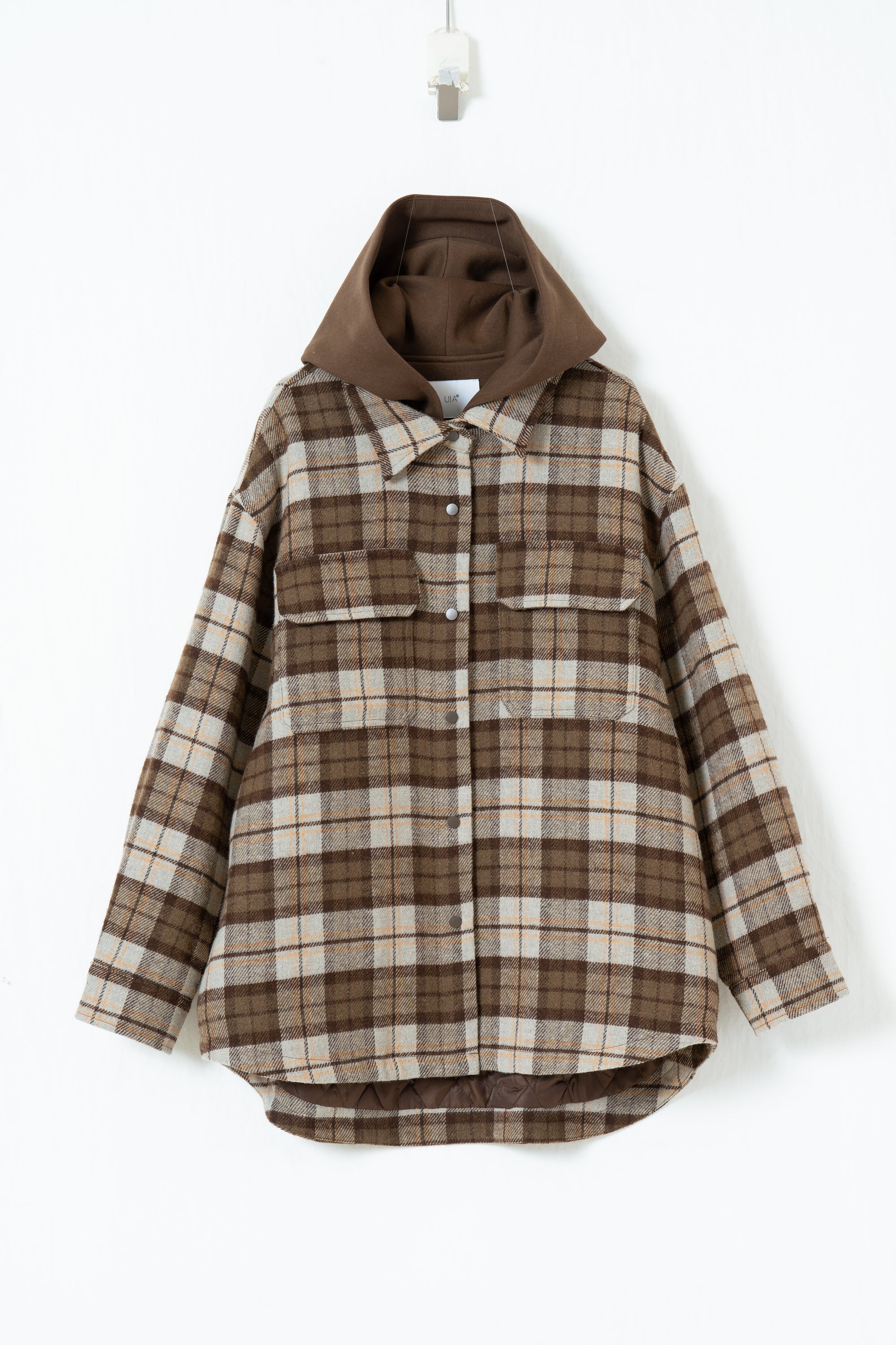 Plaid Hooded Shacket