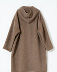 Hooded Scarf Wool Coat