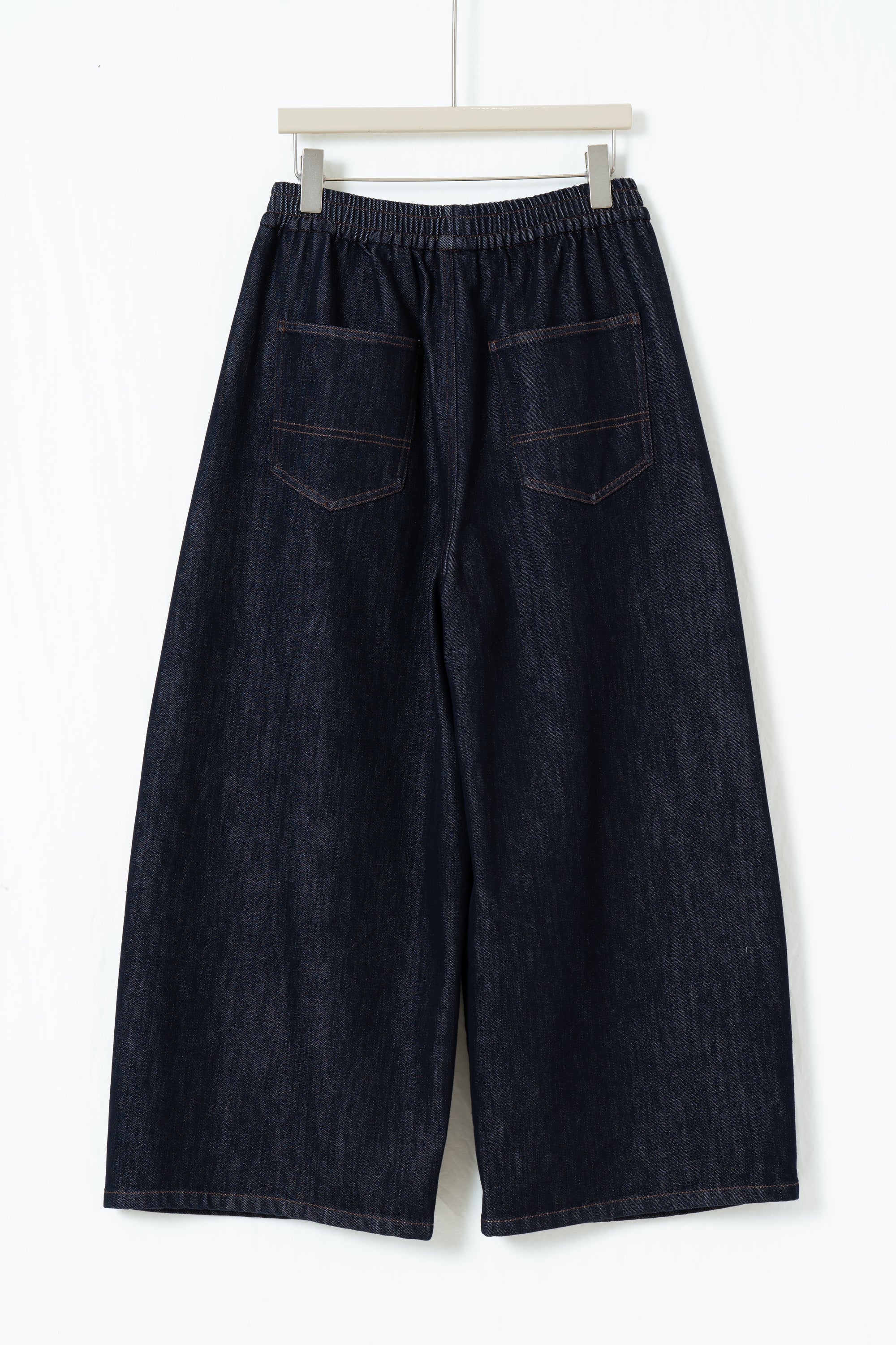 Full Elastic Waist Wide-Leg Jeans