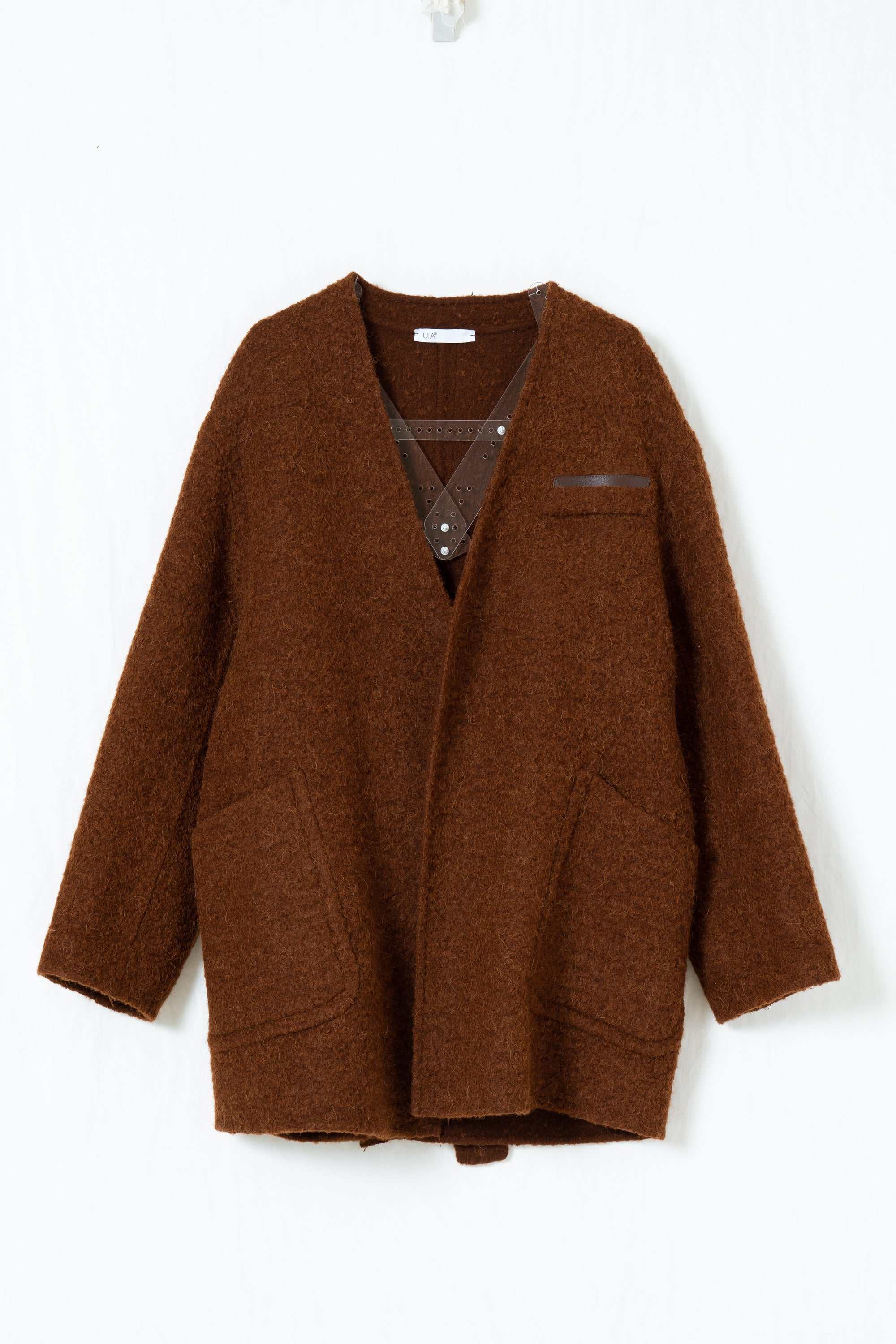 V-Neck Relaxed Belted Coat