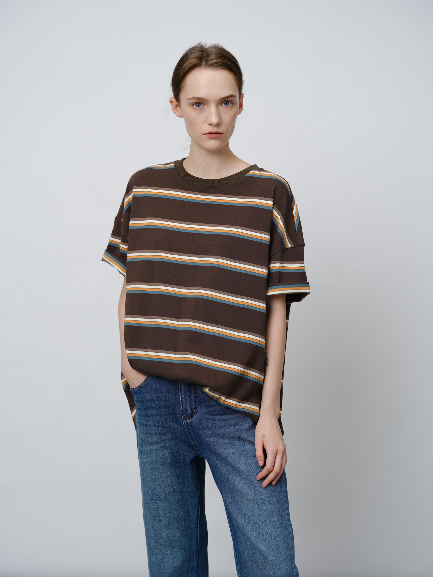 Striped Colorblock T-Shirt