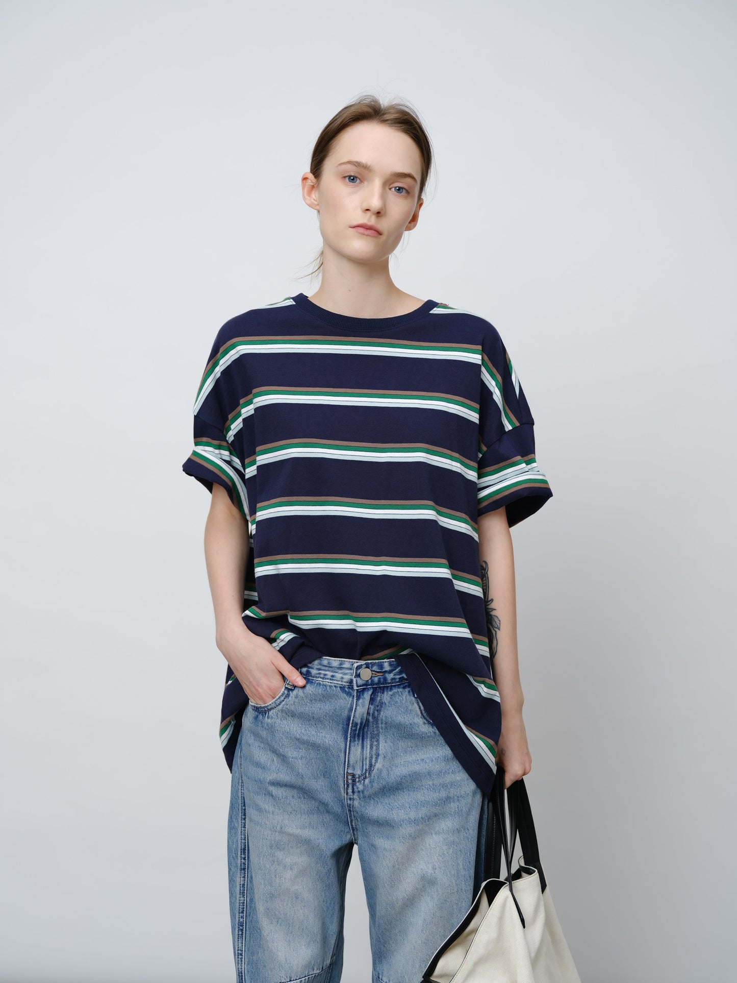 Striped Colorblock T-Shirt