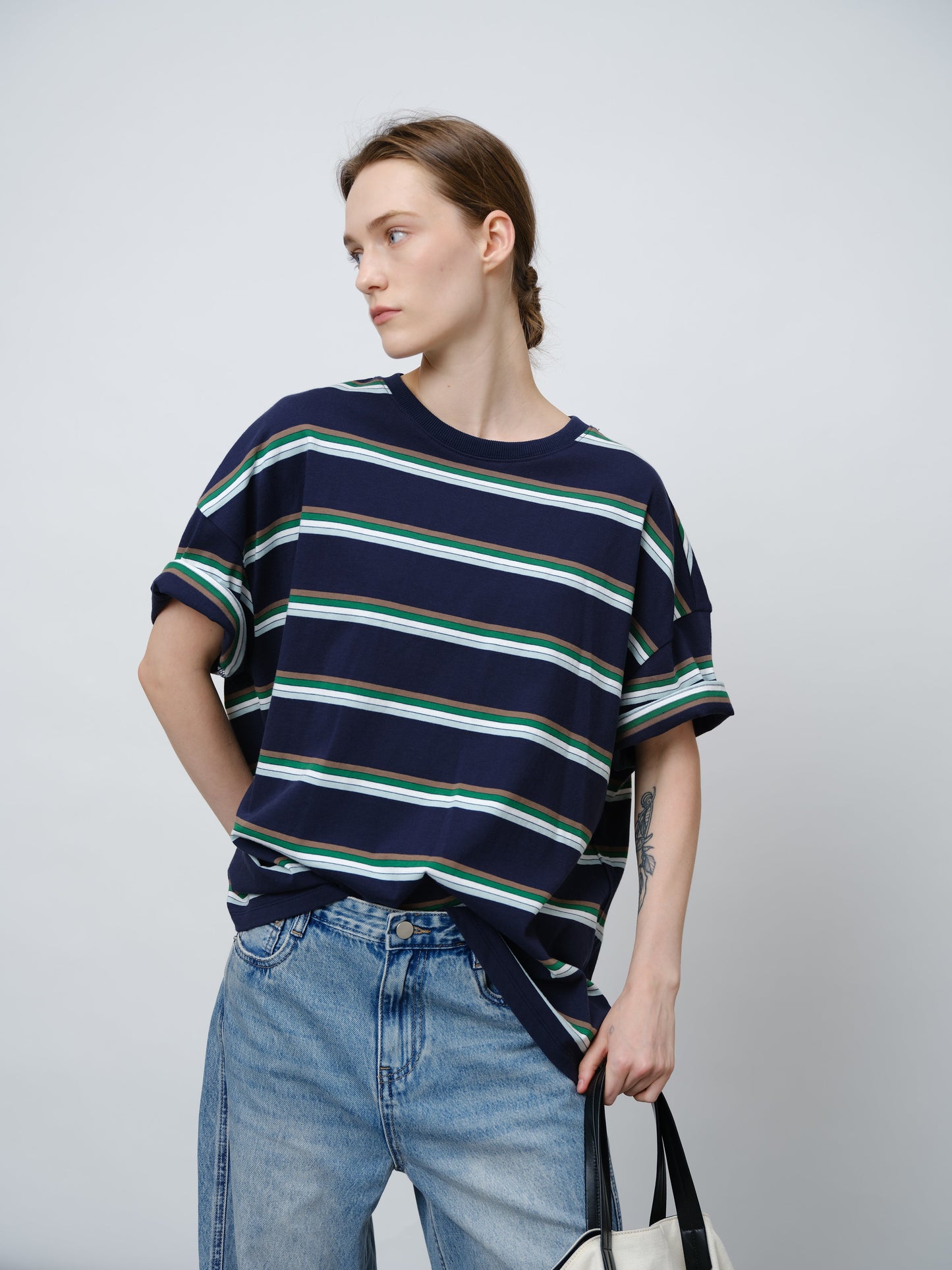 Striped Colorblock T-Shirt