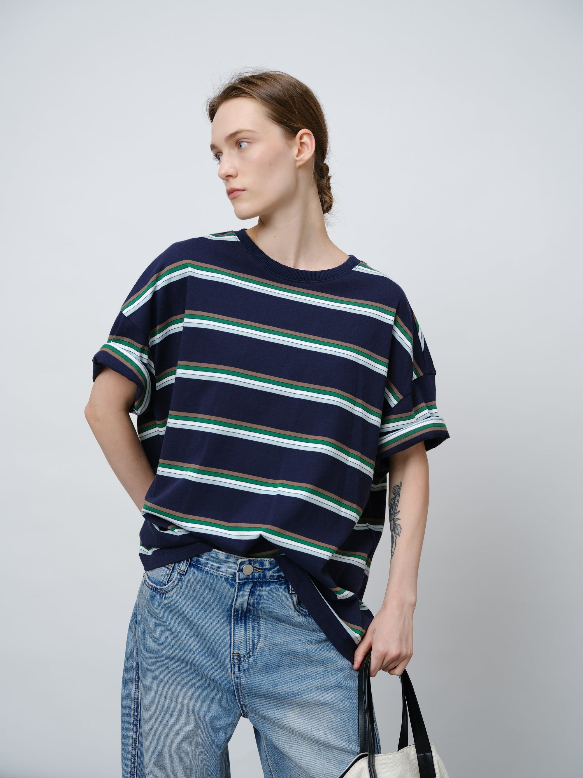 Striped Colorblock T-Shirt