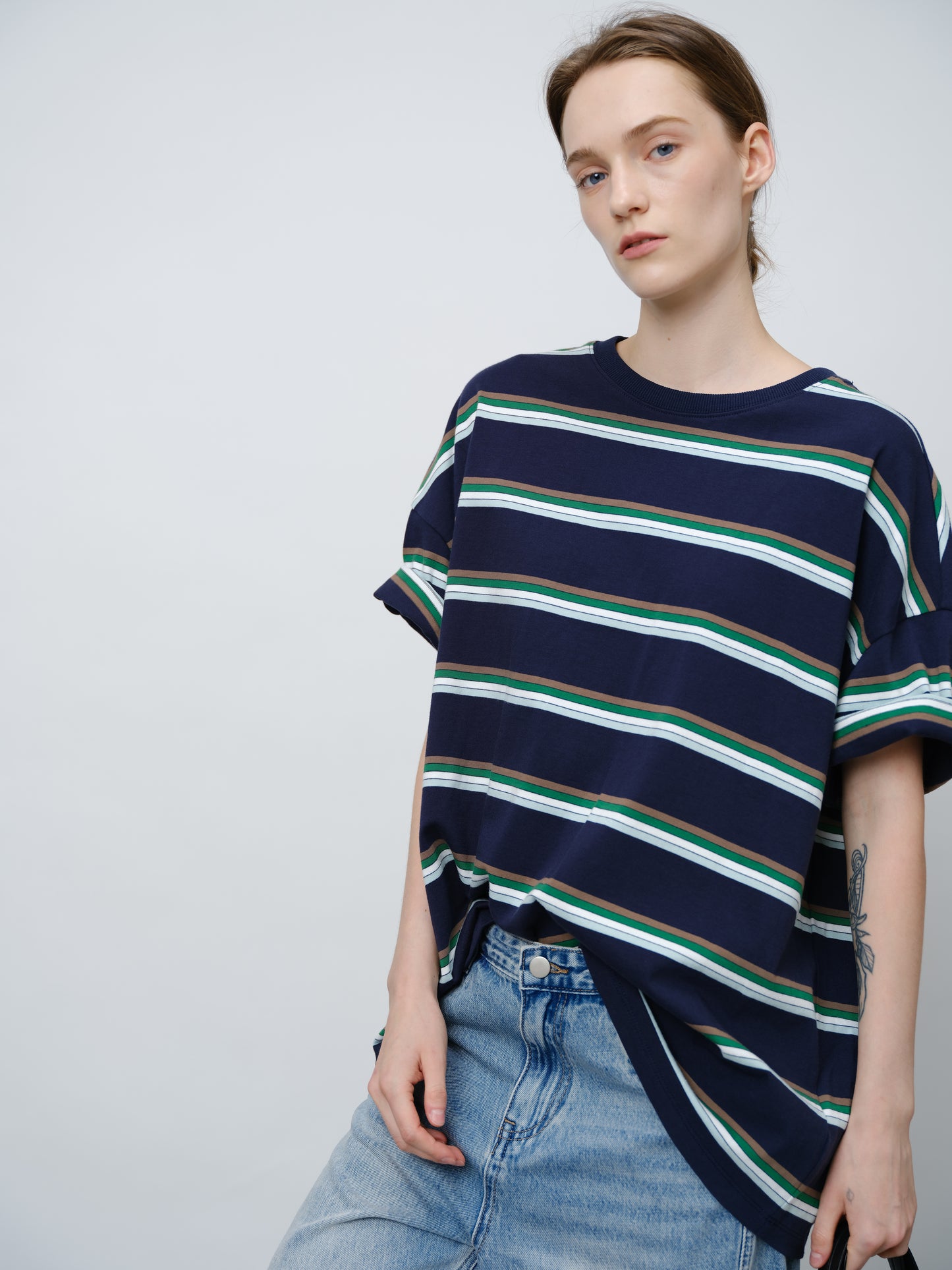 Striped Colorblock T-Shirt